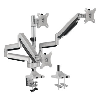 SUPORT de birou LOGILINK, pt 3 TV/monitor plat, curbat, diag. max 32 inch, rotatie, inclinare, pivotare, orizontala, verticala, totala, max 7 Kg x 3, SUPORT de birou LOGILINK, pt 3 TV/monitor plat, curbat, diag. max 32 inch, rotatie, inclinare, pivotare, orizontala, verticala, totala, max 7 Kg x 3,