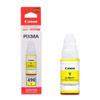 Cartus Cerneala Original Canon Yellow, GI-490Y, pentru G1400|G2400|G3400, 70ml, (timbru verde 0.15 lei), 