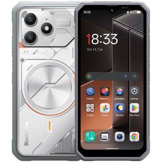 Blackview FORT100 LTE 6.56-inch HD+ 1612x720 90Hz 8+128GB MT Helio G81 Octa-Core 2.0GHz 13MP Front 16MP Rear NFC MIL-STD-810H 5000mAh Fingerprint  Android 16 Lunar White 