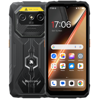 Blackview ROCK 1 Pro LTE 6.56-inch HD+ 1612x720 90Hz 8+256GB MT Helio G81 Octa-Core 2.0GHz 13MP Front 16+20MP 15000mAh Fingerprint  Android 16 Black 