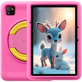 Blackview Tab 60 Pro Kids LTE 10.1-inch HD+ 800x1280 IPS 60Hz 4GB/128GB 5MP Front/8MP Back Cam 7700mAh NO Carger USB Type-C Android 15 SD card slot Rose Pink 