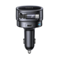 INCARCATOR auto Baseus PrimeTrip VR1, Quick Charge 60W, 1 x USB, 2 x USB Type-C, pt. bricheta auto, cablu retractabil, negru 