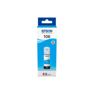 Cartus Cerneala Original Epson Cyan, nr.106, pentru L7160|L7180, 70ml, (timbru verde 0.15 lei), 