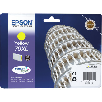Cartus Cerneala Original Epson Yellow, T790440, pentru Workforce Pro WP-5110|51490|5620|5690, , (timbru verde 0.15 lei), Cartus Cerneala Original Epson Yellow, T790440, pentru Workforce Pro WP-5110|51490|5620|5690, , (timbru verde 0.15 lei),