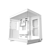 CARCASA PCCOOLER, Middle Tower, ATX, fara sursa, sticla securizata, alb, USB 3.2 gen 1 x 2, USB Type-C x 2, mic, audio, 