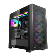 CARCASA PCCOOLER, Middle Tower, ATX, fara sursa, sticla securizata, 3 ventilatoare incluse, iluminare ARGB, negru, USB 3.2 gen 2 x 2, mic, audio, CARCASA PCCOOLER, Middle Tower, ATX, fara sursa, sticla securizata, 3 ventilatoare incluse, iluminare ARGB, negru, USB 3.2 gen 2 x 2, mic, audio,