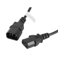 Cablu IEC 320 C13  C14 1,8 m negru 