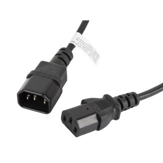 Cablu IEC 320 C13  C14 1,8 m negru 
