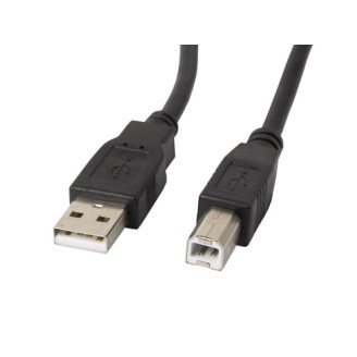 Cable length: 1.8 m. Connector 1: USB A, Connector 2: USB B, USB version: USB 2.0, Maximum data transfer rate: 0.48 Gbit/s, Connector contacts plating: Gold, Product colour: Black Cable length: 1.8 m. Connector 1: USB A, Connector 2: USB B, USB version: USB 2.0, Maximum data transfer rate: 0.48 Gbit/s, Connector contacts plating: Gold, Product colour: Black