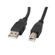 Cable length: 5 m. Connector 1: USB A, Connector 2: USB B, USB version: USB 2.0, Maximum data transfer rate: 0.48 Gbit/s, Connector contacts plating: Gold, Product colour: Black 