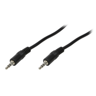 CABLU audio LOGILINK stereo (3.5 mm jack T/T), 1m, negru CABLU audio LOGILINK stereo (3.5 mm jack T/T), 1m, negru