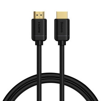 CABLU video Baseus HD Series, HDMI (T) la HDMI (T), rezolutie maxima 4K UHD (3840 x 2160) la 60 Hz, conectori auriti, 2m, negru 