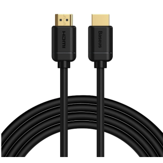 CABLU video Baseus HD Series, HDMI (T) la HDMI (T), rezolutie maxima 4K UHD (3840 x 2160) la 60 Hz, conectori auriti, 3m, negru 