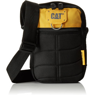 Borseta mini de umar CATERPILLAR Millennial Classic - Rodney, material 600D polyester - negru/galben Borseta mini de umar CATERPILLAR Millennial Classic - Rodney, material 600D polyester - negru/galben
