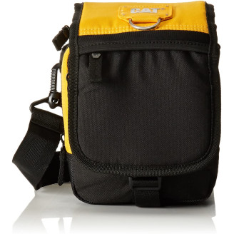 Borseta de umar CATERPILLAR Millennial Classic - Ronald, material 600D HD polyester - negru cu galbe 