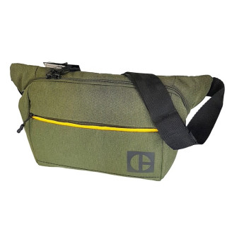 Borseta CATERPILLAR Code - Hex Parkour, material 420D hexagonal, buzunar cu fermoar - verde masliniu 