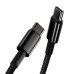 CABLU alimentare si date Baseus Tungsten Gold, Fast Charging Data Cable pt. smartphone, USB Type-C la USB Type-C 100W, braided, 1m, negru 