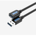 Cablu USB prelungitor Vention, USB 3.2 gen 1 (T) la USB 3.2 gen 1 (M), 3m rata transfer 5 Gbps, invelis PVC, negru, 