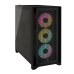 CARCASA Corsair iCUE 4000D RGB AIRFLOW Mid-Tower Case, Black - 3x AF120 RGB ELITE Fans - iCUE Lighting Node PRO Controller - High-airflow Design 
