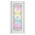 CARCASA Corsair iCUE 5000D RGB AIRFLOW Mid-Tower Case, True White - 3x AF120 RGB ELITE - White Fans - iCUE Lighting Node PRO Controller - High-airflow Design 