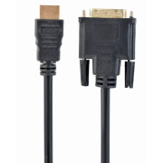 CABLU video GEMBIRD, adaptor HDMI (T) la DVI-D SL (T), 3m, conectori auriti, negru, 