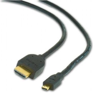 CABLU video GEMBIRD, adaptor HDMI (T) la Micro-HDMI (T), 1.8m, conectori auriti, negru, 
