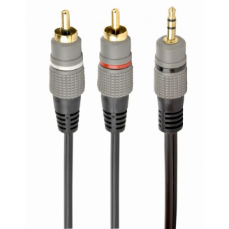 CABLU audio GEMBIRD stereo (3.5 mm jack la 2 x RCA), 1.5m, conectori auriti, 