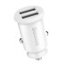 INCARCATOR auto Baseus Grain, 2 x USB Output 5V/3.1A, 15W total ambele porturi, pt. bricheta auto, alb INCARCATOR auto Baseus Grain, 2 x USB Output 5V/3.1A, 15W total ambele porturi, pt. bricheta auto, alb