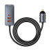 INCARCATOR auto Baseus Share Together PPS , 3 x USB max. 3A si 1 x USB Type-C max 5V/3A, total output 120W, lungime cablu 1.5m, pt. bricheta auto, gri 