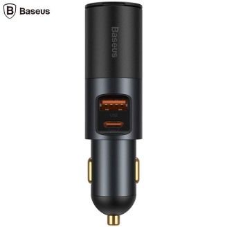 INCARCATOR auto Baseus Share Together,1 x USB Output 5V/3A,1 x USB Type-C max 5V/3A si 1 x bricheta auto 60W,total output 120W, pt. bricheta auto,gri