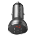 INCARCATOR AUTO Baseus Digital Display, 2 x USB Output 5V/4.8A, total output 24W, pt. bricheta auto, afisaj digital, gri 