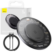 INCARCATOR wireless Baseus Simple Qi 15W, compatibilitate smartphones, cablu Type-C la Type-C 1m inclus, negru INCARCATOR wireless Baseus Simple Qi 15W, compatibilitate smartphones, cablu Type-C la Type-C 1m inclus, negru