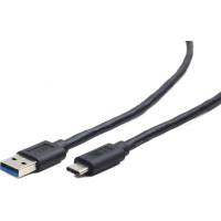 CABLU alimentare si date GEMBIRD, pt. smartphone, USB 3.0 (T) la USB 3.1 Type-C (T), 36W, 1m, negru, 