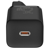 INCARCATOR retea Baseus Super Si, Quick Charge 25W, 1 x USB Type-C 5V/3A, negru 