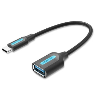 Adaptor USB Vention, OTG, USB-C (T) la USB 3.1 gen 1(M), 5Gbps, 0.15m, PVC, negru, Adaptor USB Vention, OTG, USB-C (T) la USB 3.1 gen 1(M), 5Gbps, 0.15m, PVC, negru,