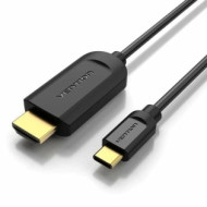 Cablu video Vention, HDMI(T) la USB-C (T), 1m, rezolutie 4K la 30Hz, PVC, negru, 