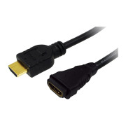 CABLU video LOGILINK, adaptor HDMI (T) la HDMI (M), 2m, conectori auriti, rezolutie maxima 4K DCI (4096 x 2160) la 60 Hz, negru, CABLU video LOGILINK, adaptor HDMI (T) la HDMI (M), 2m, conectori auriti, rezolutie maxima 4K DCI (4096 x 2160) la 60 Hz, negru,