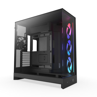 Carcasa NZXT H9 Flow RGB (2025), Dual-Chamber, Mid-Tower, Negru 
