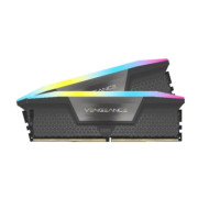 Corsair Memorie DDR5, 64GB, KIT 2x32GB, 6000MT/s, C40, 1.30V, XMP&EXPO, Gri, RGB, VENGEANCE 