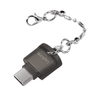 CARD READER extern LOGILINK, interfata USB Type C, citeste/scrie: micro SD; plastic, negru, 