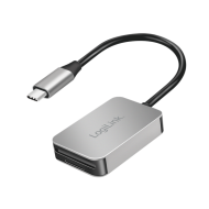 CARD READER extern LOGILINK, interfata USB Type C, citeste/scrie: SD / micro SD; aluminiu, gri, 