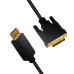 DisplayPort cable, DP 1.2 to DVI, 5m 