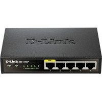 SWITCH PoE D-LINK  5 porturi 10/100Mbps (1 PoE), IEEE 802.3af, carcasa metalica, 