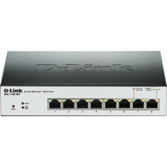 SWITCH PoE D-LINK Smart  8 porturi  Gigabit (8 PoE) + 2 porturi SFP, IEEE 802.3af/at, carcasa metalica, rackabil, 