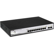 SWITCH PoE D-LINK Smart  8 porturi Gigabit (8 PoE) + 2 porturi SFP, IEEE 802.3af/at, carcasa metalica, 
