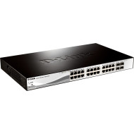 SWITCH D-LINK SMART 24 porturi Gigabit + 4 porturi  Combo SFP, carcasa metalica, rackabil, 