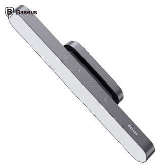 LAMPA BIROU LED Baseus Magnetic Stepless, 100 lumeni,4.5W,3 trepte intensitate luminoasa,4 butoane tactile,magnetic, ABS, alimentare: cablu inclus, gri LAMPA BIROU LED Baseus Magnetic Stepless, 100 lumeni,4.5W,3 trepte intensitate luminoasa,4 butoane tactile,magnetic, ABS, alimentare: cablu inclus, gri