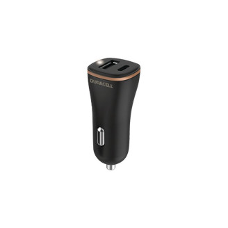Incarcator auto Duracell dual USB-A + USB-C PD 27WBlack Incarcator auto Duracell dual USB-A + USB-C PD 27WBlack