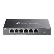 SWITCH TP-LINK Omada unmanaged, 6 porturi Gigabit (4 porturi POE+ buget total 64W), carcasa metalica 
