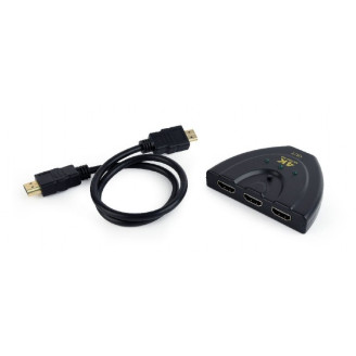 CABLU video GEMBIRD, switch 3 x HDMI (M) la HDMI (T), 0.5m, rezolutie maxima4K UHD (3840 X 2160) la 60 Hz, conecteaza 3 dispozitive CABLU video GEMBIRD, switch 3 x HDMI (M) la HDMI (T), 0.5m, rezolutie maxima4K UHD (3840 X 2160) la 60 Hz, conecteaza 3 dispozitive